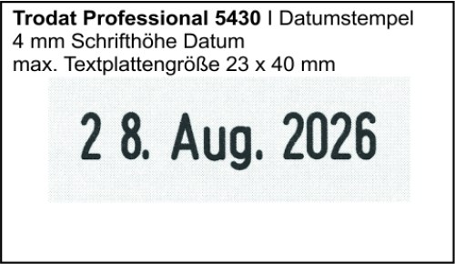 Trodat Professional 5430 | 2 Zeilen + Datum